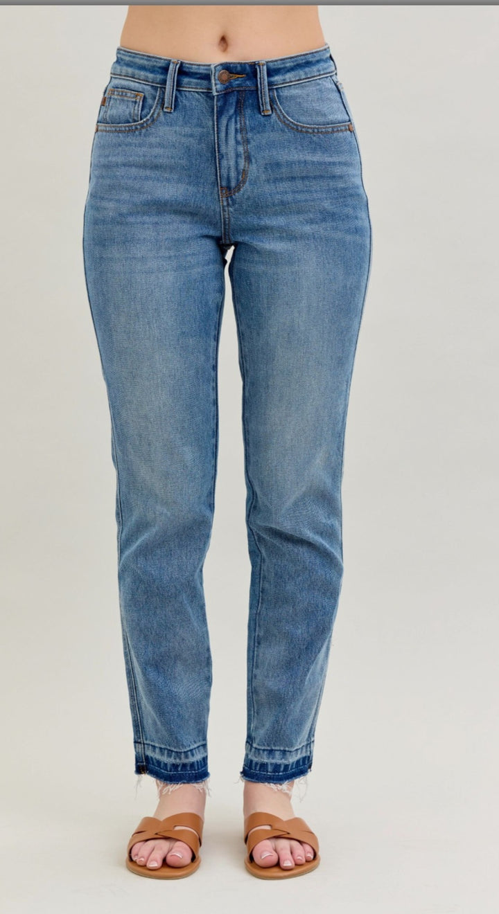 Judy Blue Rigid Magic Released Hem Boyfriend Jean