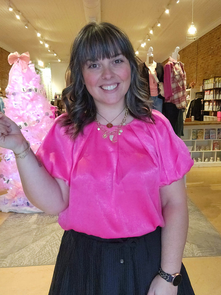 Bubble Sleeve Blouse