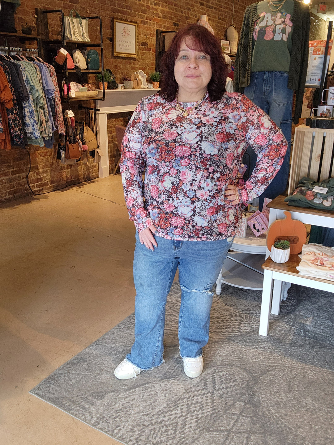 Pastel Floral Mesh Shirt