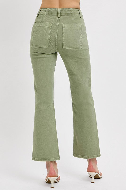 Size 0, 1, 3, & 13 Risen Sage Ankle Flare Jeans
