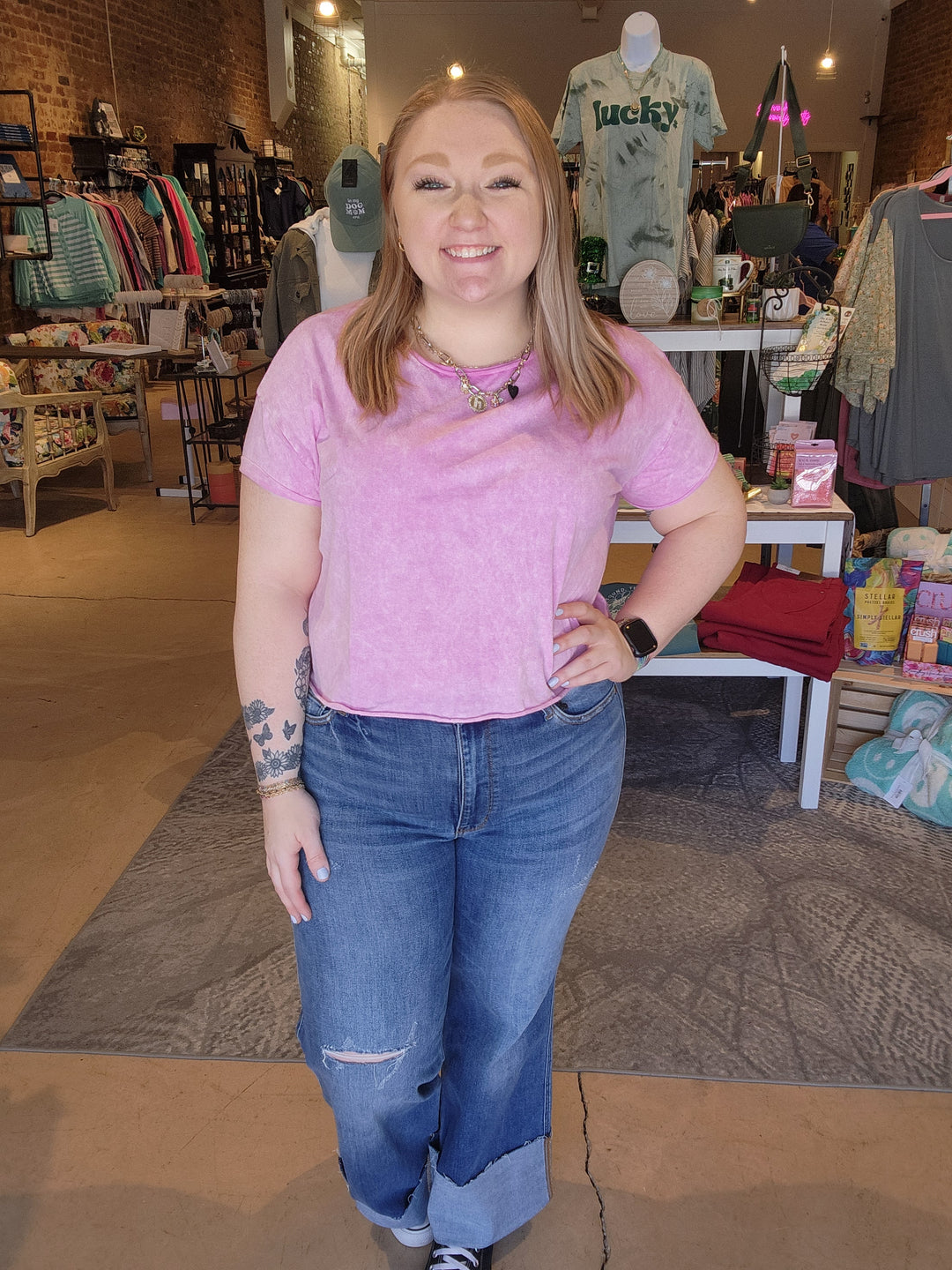 Stonewash Crop Tee