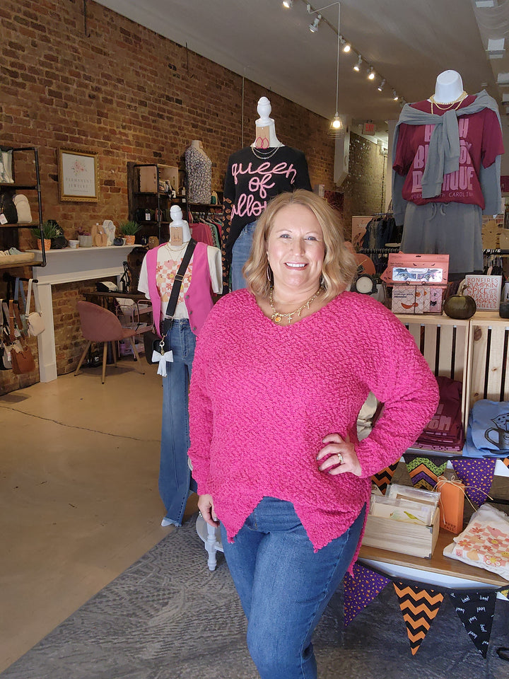 Popcorn Knit Tunic Cardigan