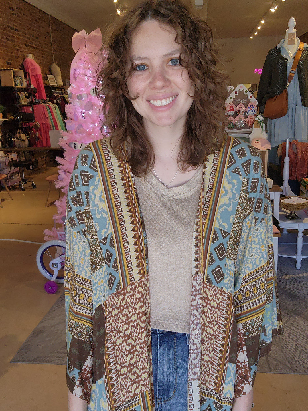 Aztec Patchwork Kimono