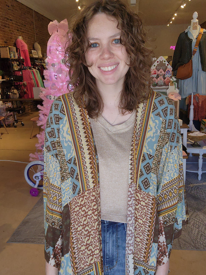 Aztec Patchwork Kimono