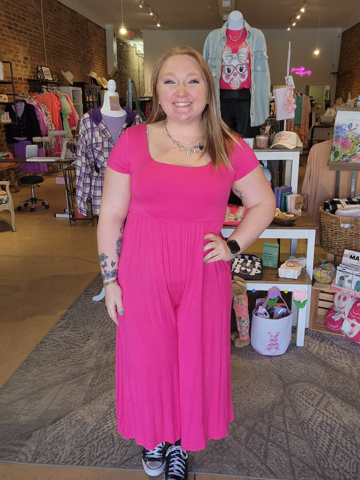 Hot Pink Jumpsuit