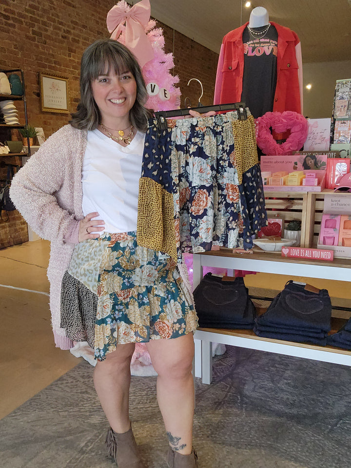 Multi Print Skirt
