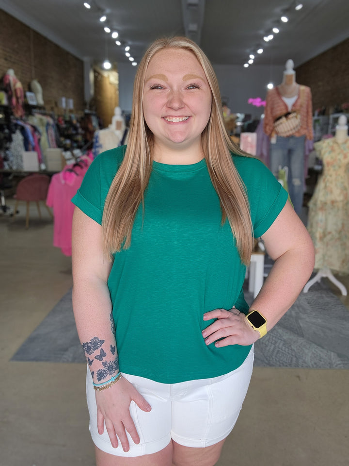 Kelly Green Slub Tee