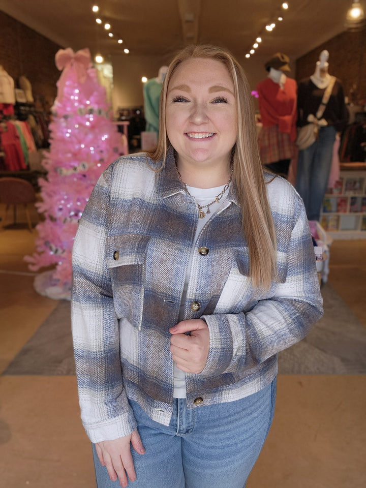 Blue Plaid Shacket