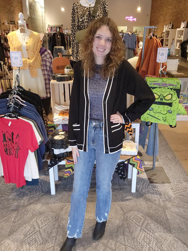 Black Varsity Sweater