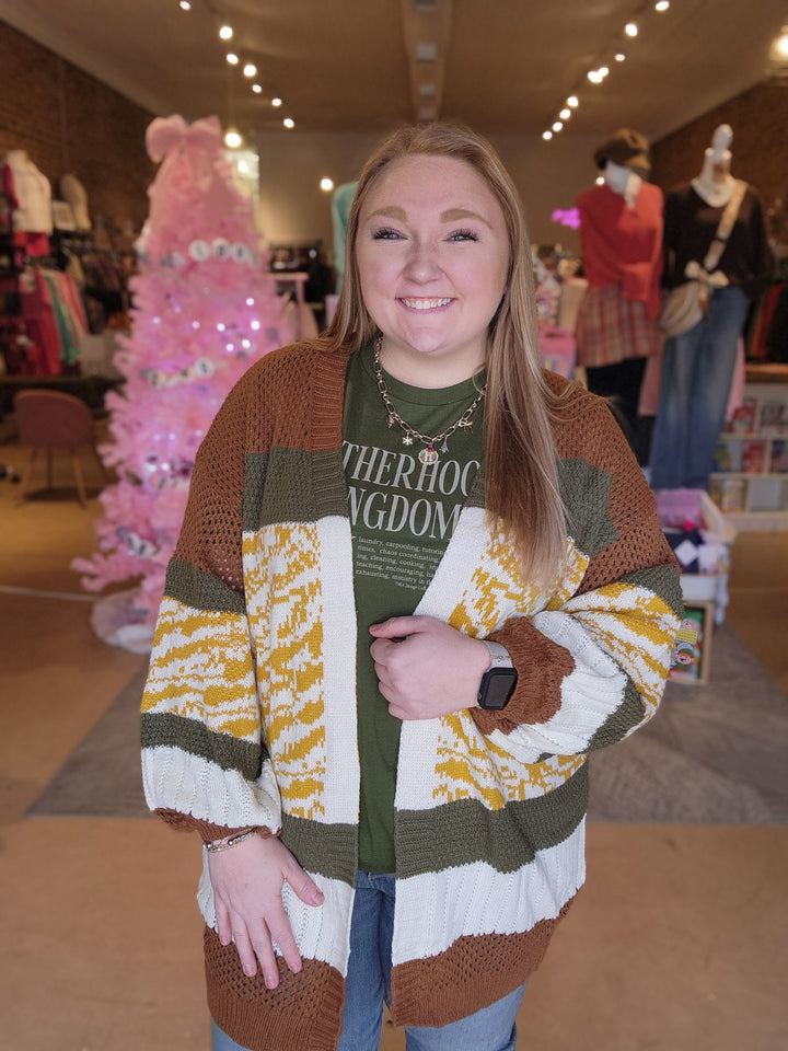 Multi Print Cardigan