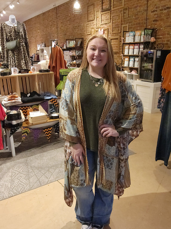 Aztec Patchwork Kimono