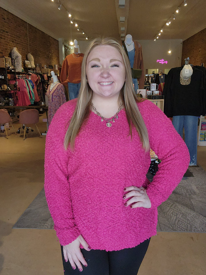 Popcorn Knit Tunic Cardigan