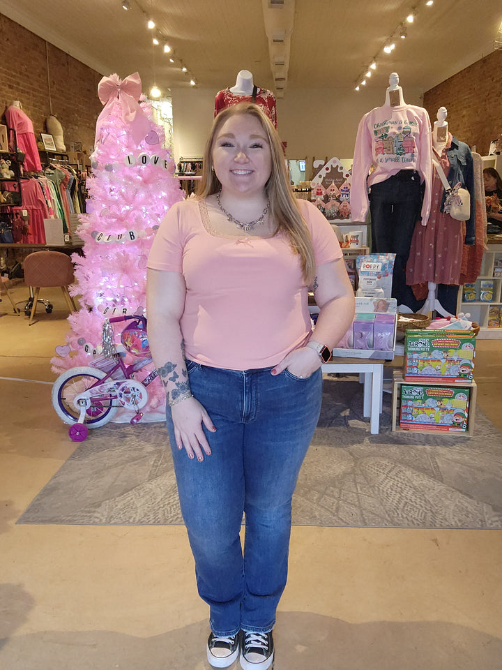 Judy Blue Mid Rise Thermal Bootcut Jeans