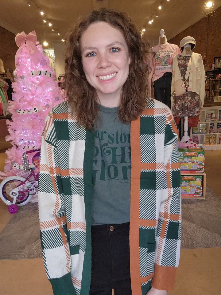 Plaid Cardigan