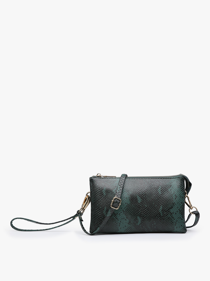 Riley Crossbody - Hunter Green Python